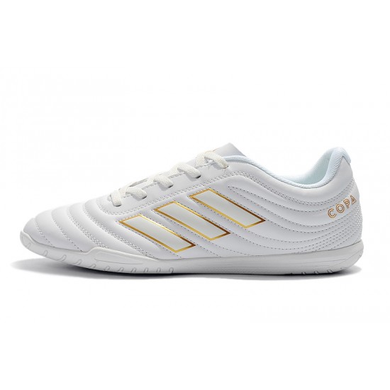 Kopačky Adidas Copa 19.4 IC Bílý Zlatý 