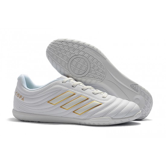 Kopačky Adidas Copa 19.4 IC Bílý Zlatý 