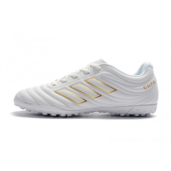 Kopačky Adidas Copa 19.4 TF Bílý Zlatý 