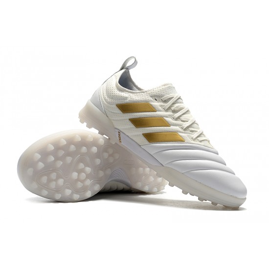 Kopačky Adidas Copa 20.1 TF Knitting MD Bílý Zlatý 