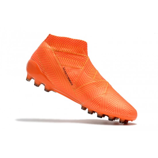 Kopačky Adidas Nemeziz 18 AG Bezcenný oranžový Černá