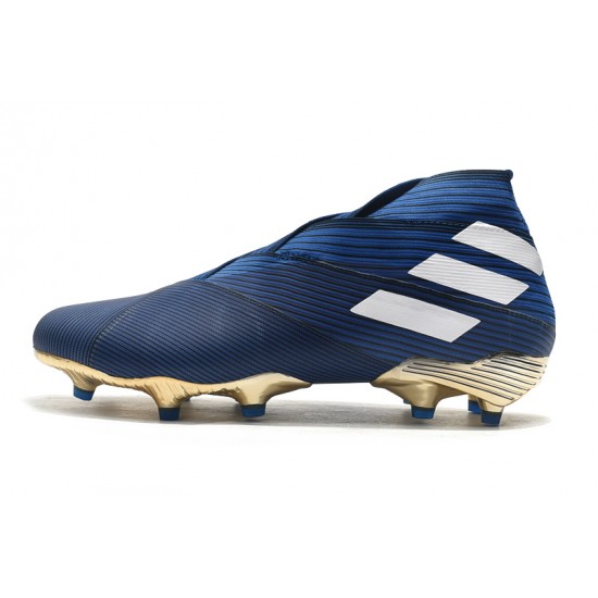 Kopačky Adidas Nemeziz 19 FG Modrý Bílý