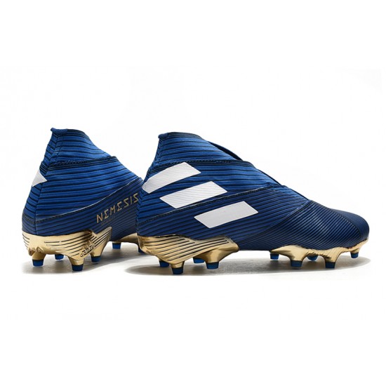 Kopačky Adidas Nemeziz 19 FG Modrý Bílý