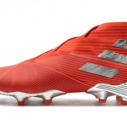 Kopačky Adidas Nemeziz 19 FG Červené Stříbrný