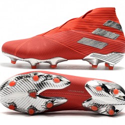 Kopačky Adidas Nemeziz 19 FG Červené Stříbrný