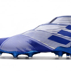 Kopačky Adidas Nemeziz 19 FG Bílý Modrý