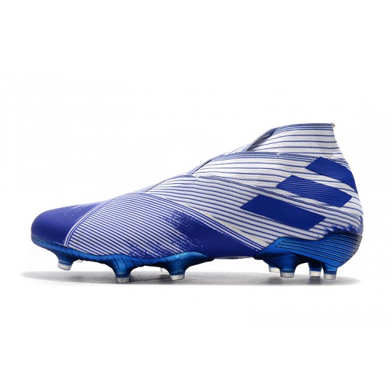 Kopačky Adidas Nemeziz 19 FG Bílý Modrý