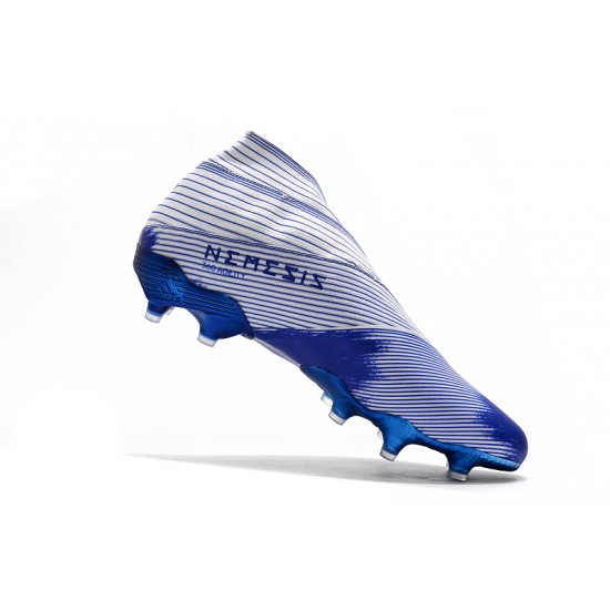 Kopačky Adidas Nemeziz 19 FG Bílý Modrý