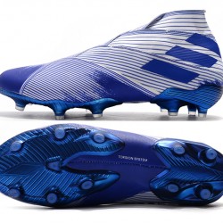 Kopačky Adidas Nemeziz 19 FG Bílý Modrý