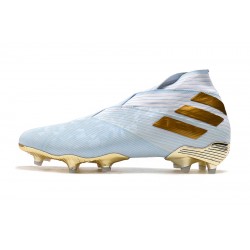 Kopačky Adidas Nemeziz 19 FG Bílý Zlatý