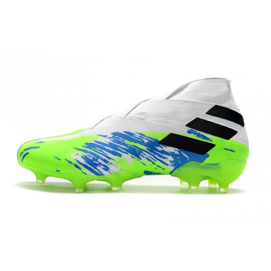 Kopačky Adidas Nemeziz 19 FG Bílý Zelená