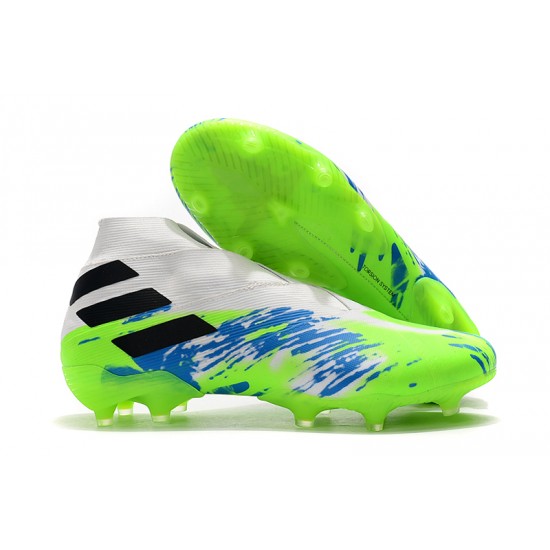 Kopačky Adidas Nemeziz 19 FG Bílý Zelená