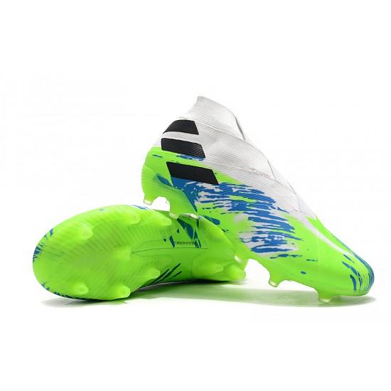 Kopačky Adidas Nemeziz 19 FG Bílý Zelená