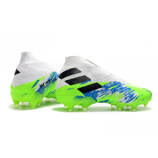 Kopačky Adidas Nemeziz 19 FG Bílý Zelená