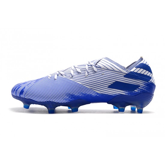 Kopačky Adidas Nemeziz 19.1 FG Bílý Modrý