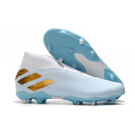 Kopačky Adidas Nemeziz 19.3  FG Bezcenný Bílý Modrý Zlatý