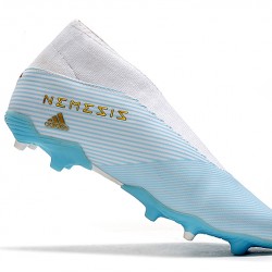 Kopačky Adidas Nemeziz 19.3  FG Bezcenný Bílý Modrý Zlatý