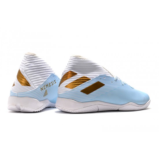 Kopačky Adidas Nemeziz 19.3 IN MD Bílý Modrý Zlatý