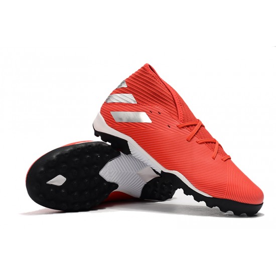 Kopačky Adidas Nemeziz 19.3 TF MD Červené Stříbrný