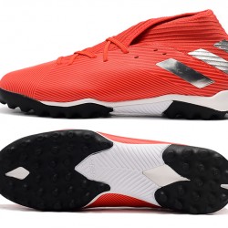 Kopačky Adidas Nemeziz 19.3 TF MD Červené Stříbrný