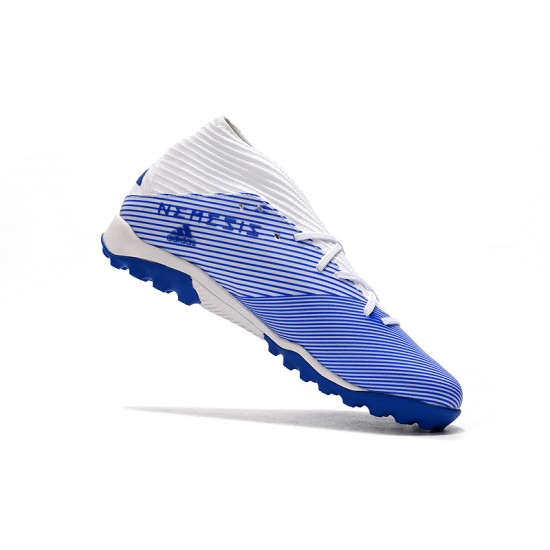 Kopačky Adidas Nemeziz 19.3 TF MD Bílý Modrý