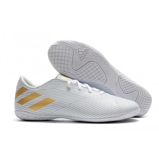 Kopačky Adidas Nemeziz 19.4 IN Bílý Zlatý