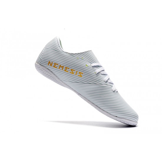 Kopačky Adidas Nemeziz 19.4 IN Bílý Zlatý