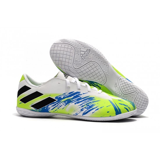 Kopačky Adidas Nemeziz 19.4 IN Bílý Zelená Černá