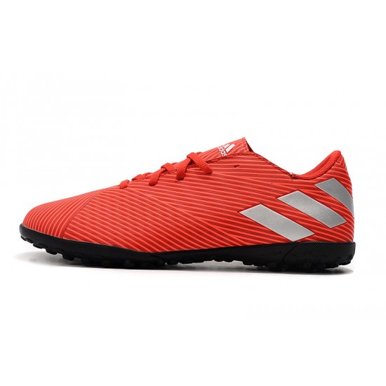 Kopačky Adidas Nemeziz 19.4 TF Červené Stříbrný