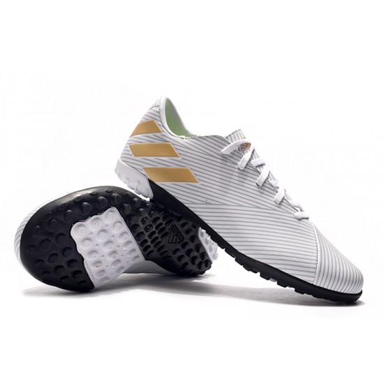 Kopačky Adidas Nemeziz 19.4 TF Bílý Zlatý