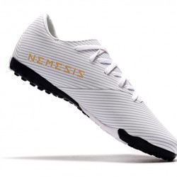 Kopačky Adidas Nemeziz 19.4 TF Bílý Zlatý