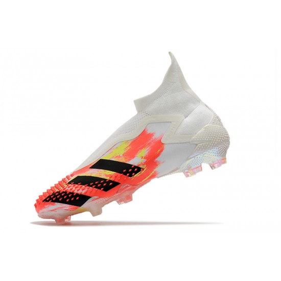 Kopačky Adidas Predator Mutator 20+ FG - Bílý oranžový Černá