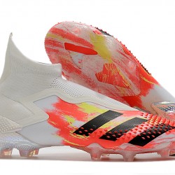 Kopačky Adidas Predator Mutator 20+ FG - Bílý oranžový Černá