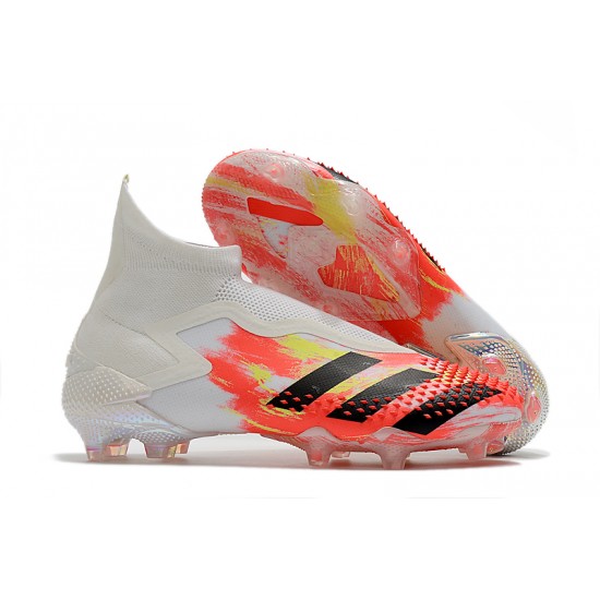 Kopačky Adidas Predator Mutator 20+ FG - Bílý oranžový Černá