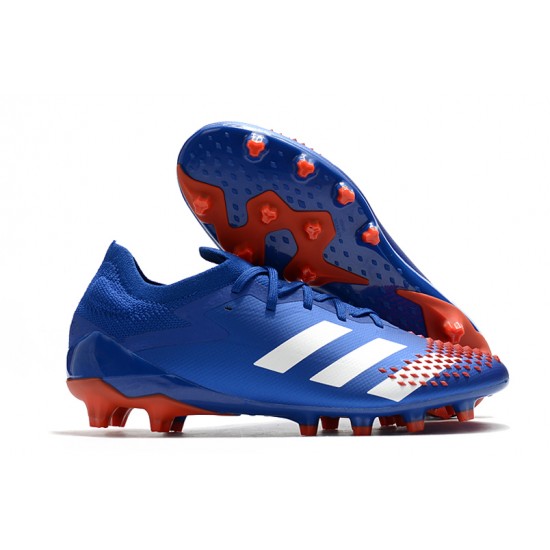 Kopačky Adidas Predator Mutator 20.1 Low AG Modrý Bílý Červené