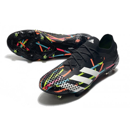 Kopačky Adidas Predator Mutator 20.1 Low FG - Černá Bílý Modrý Růžový