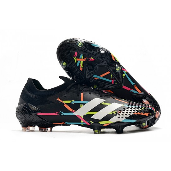 Kopačky Adidas Predator Mutator 20.1 Low FG - Černá Bílý Modrý Růžový