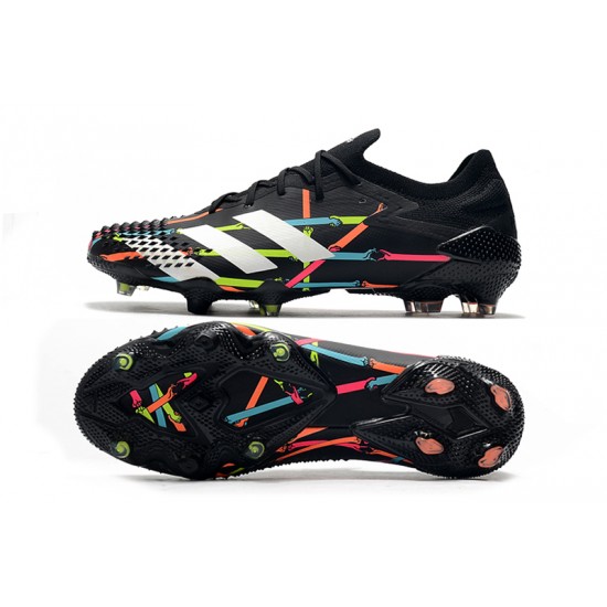 Kopačky Adidas Predator Mutator 20.1 Low FG - Černá Bílý Modrý Růžový