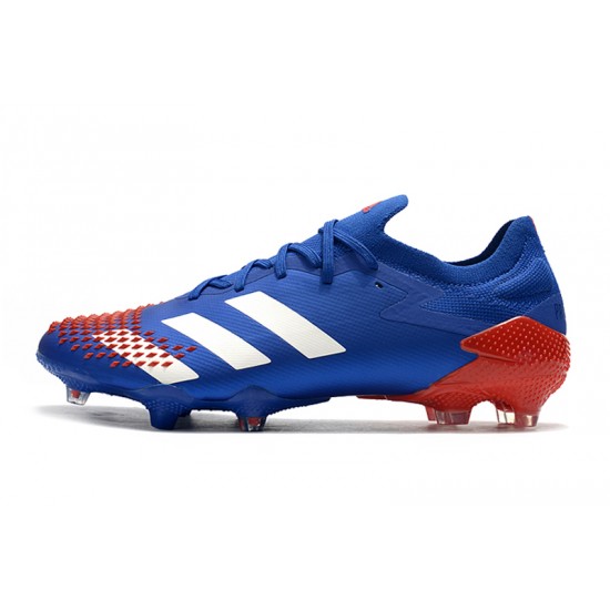 Kopačky Adidas Predator Mutator 20.1 Low FG - Modrý Bílý Červené