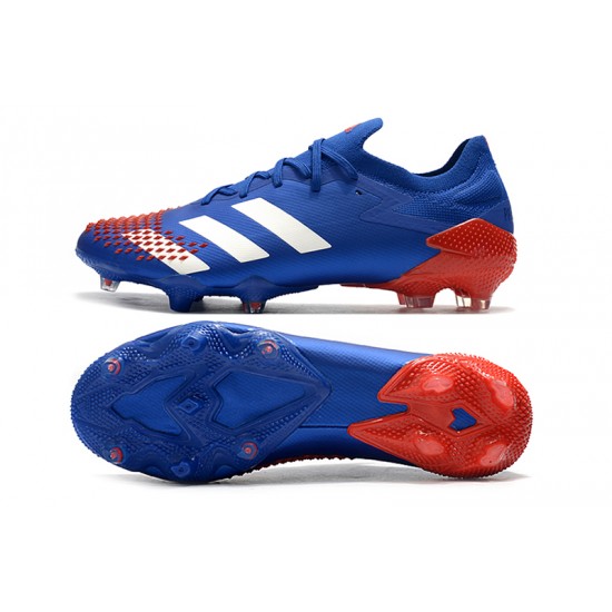 Kopačky Adidas Predator Mutator 20.1 Low FG - Modrý Bílý Červené