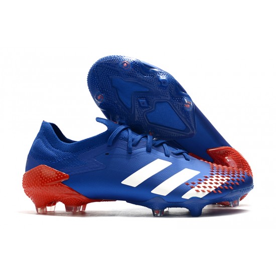 Kopačky Adidas Predator Mutator 20.1 Low FG - Modrý Bílý Červené