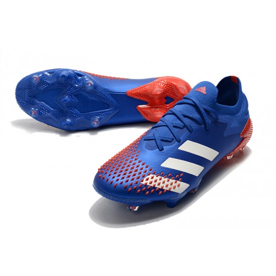 Kopačky Adidas Predator Mutator 20.1 Low FG - Modrý Bílý Červené