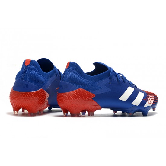 Kopačky Adidas Predator Mutator 20.1 Low FG - Modrý Bílý Červené