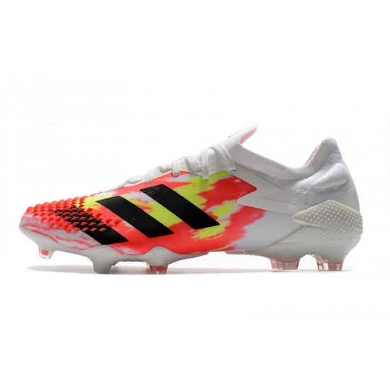 Kopačky Adidas Predator Mutator 20.1 Low FG - Bílý oranžový Černá