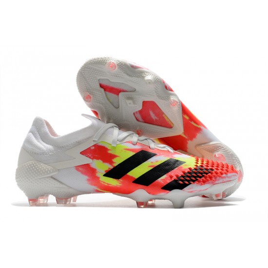 Kopačky Adidas Predator Mutator 20.1 Low FG - Bílý oranžový Černá