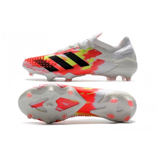 Kopačky Adidas Predator Mutator 20.1 Low FG - Bílý oranžový Černá