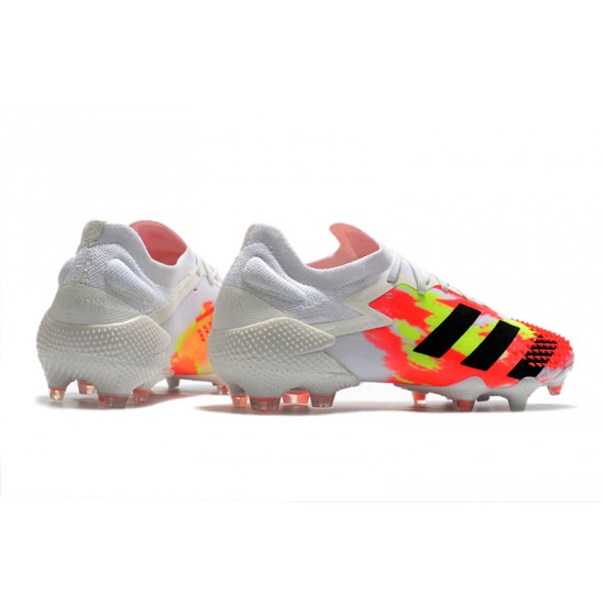 Kopačky Adidas Predator Mutator 20.1 Low FG - Bílý oranžový Černá