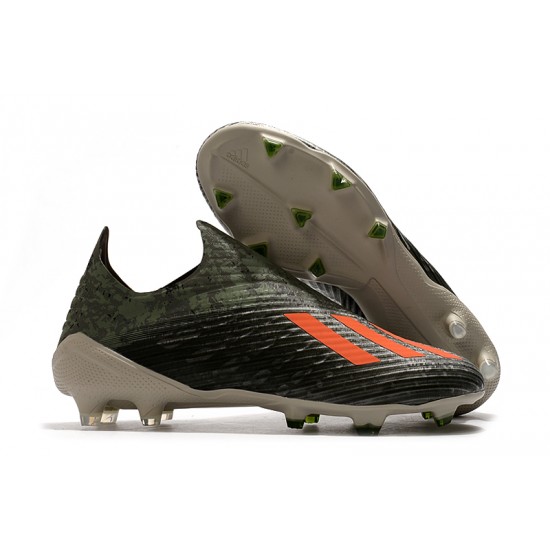 Kopačky Adidas X 19+ FG Encryption Code Armáda Zelená oranžový