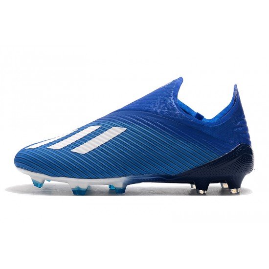 Kopačky Adidas X 19+ FG Encryption Code Modrý Bílý Černá