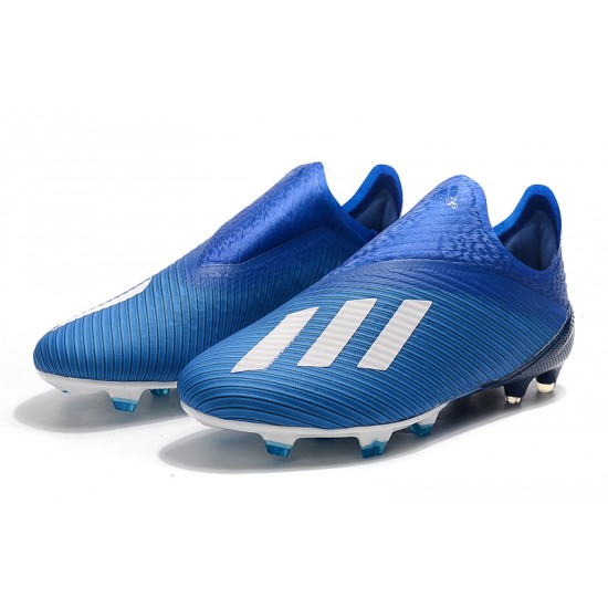 Kopačky Adidas X 19+ FG Encryption Code Modrý Bílý Černá